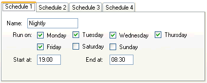 Archive Backup Schedules
