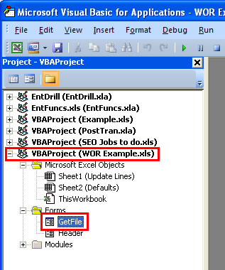 vba Project window