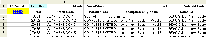 Exchequer Enterprise Stock Import