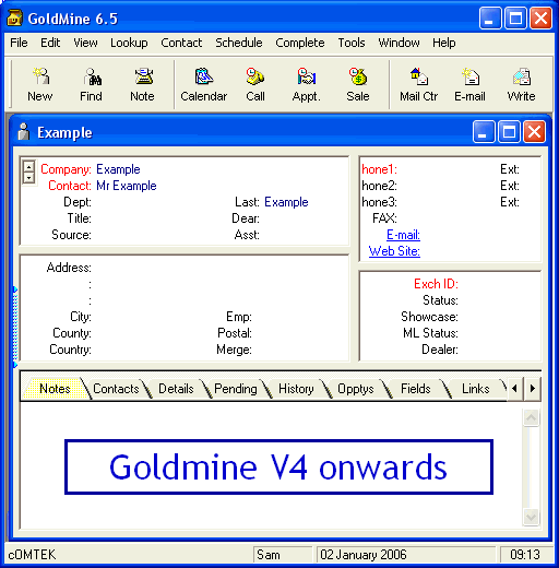 Zip code or Postcode Lookup Software add-on for Goldmine/FrontRange CRM