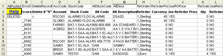 Exchequer Enterprise Alternative code DB