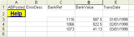 Exchequer Enterprise Bank Reconciliation sheet
