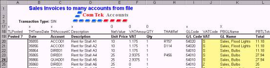 Exchequer Enterprise Multiple Transactions