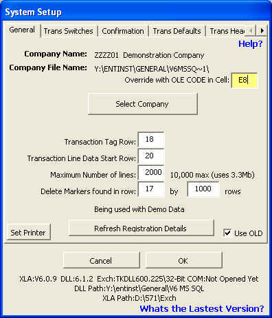 PostTrans System Setup